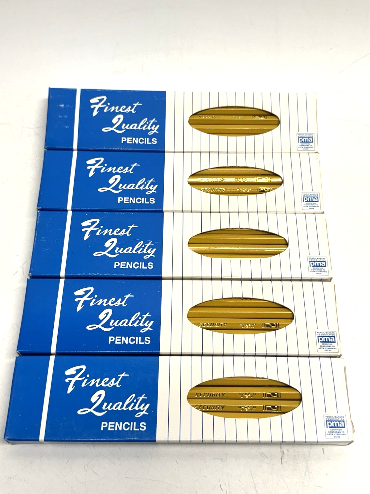 Lot of 5 VINTAGE Bonded Lead Tipped Hexagon Pencils PMA Certified D4236 Made USA