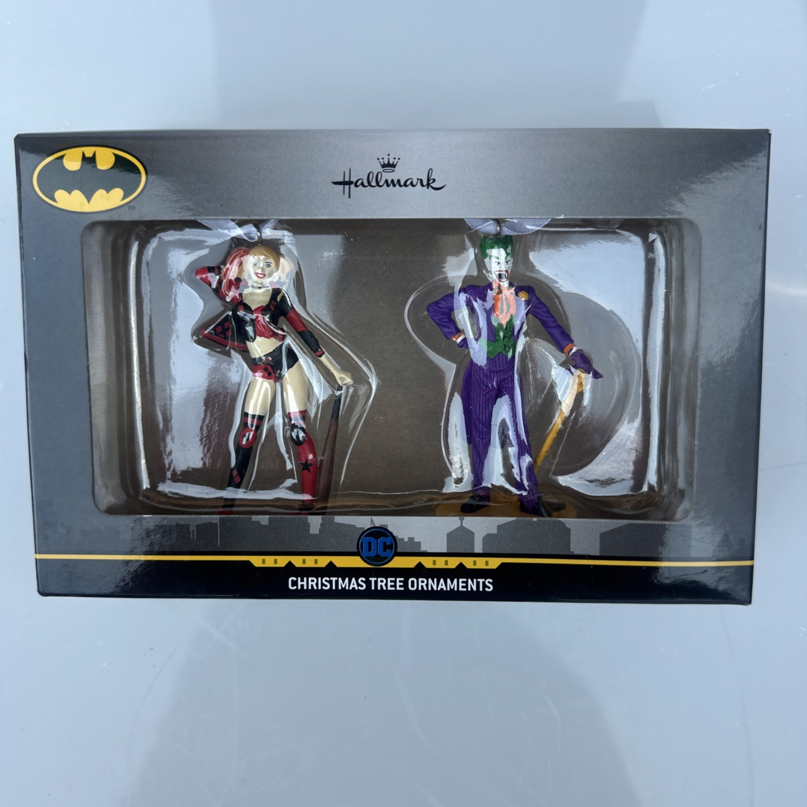 Hallmark DC Harley Quinn & Joker 2 Ornament Set Christmas New in Box