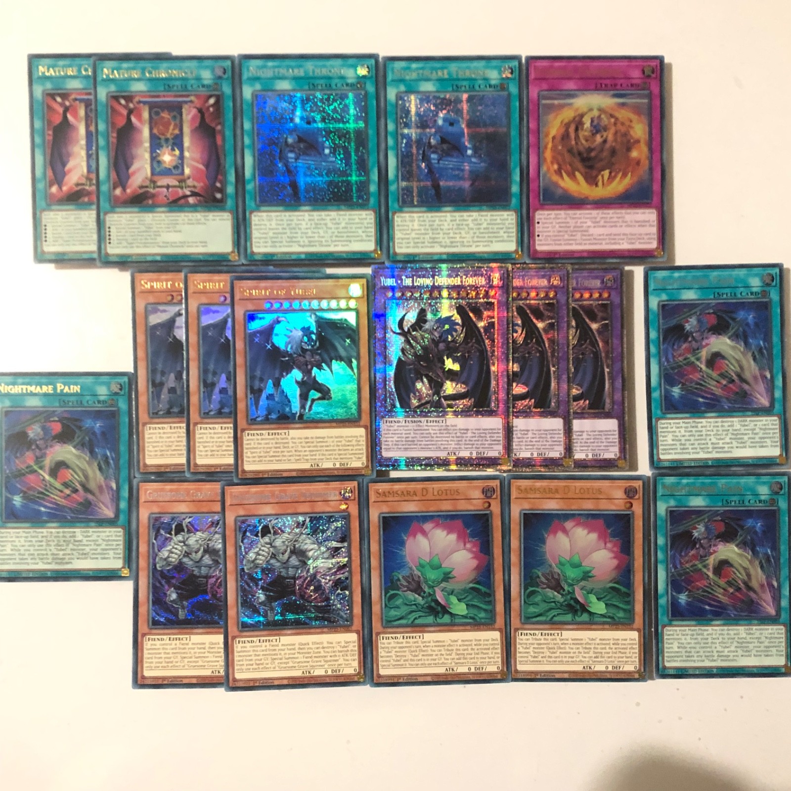 Yugioh 31x Yubel Nightmare Throne Deck Engine  NEAR COMPLETE  Incl Varudras
