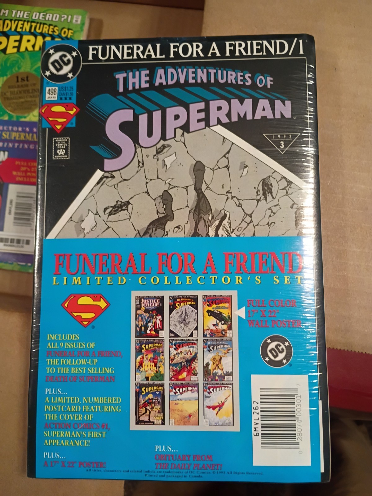 Superman Funeral for a Friend Limited Collector's Set 1993 #1-8 Sealed