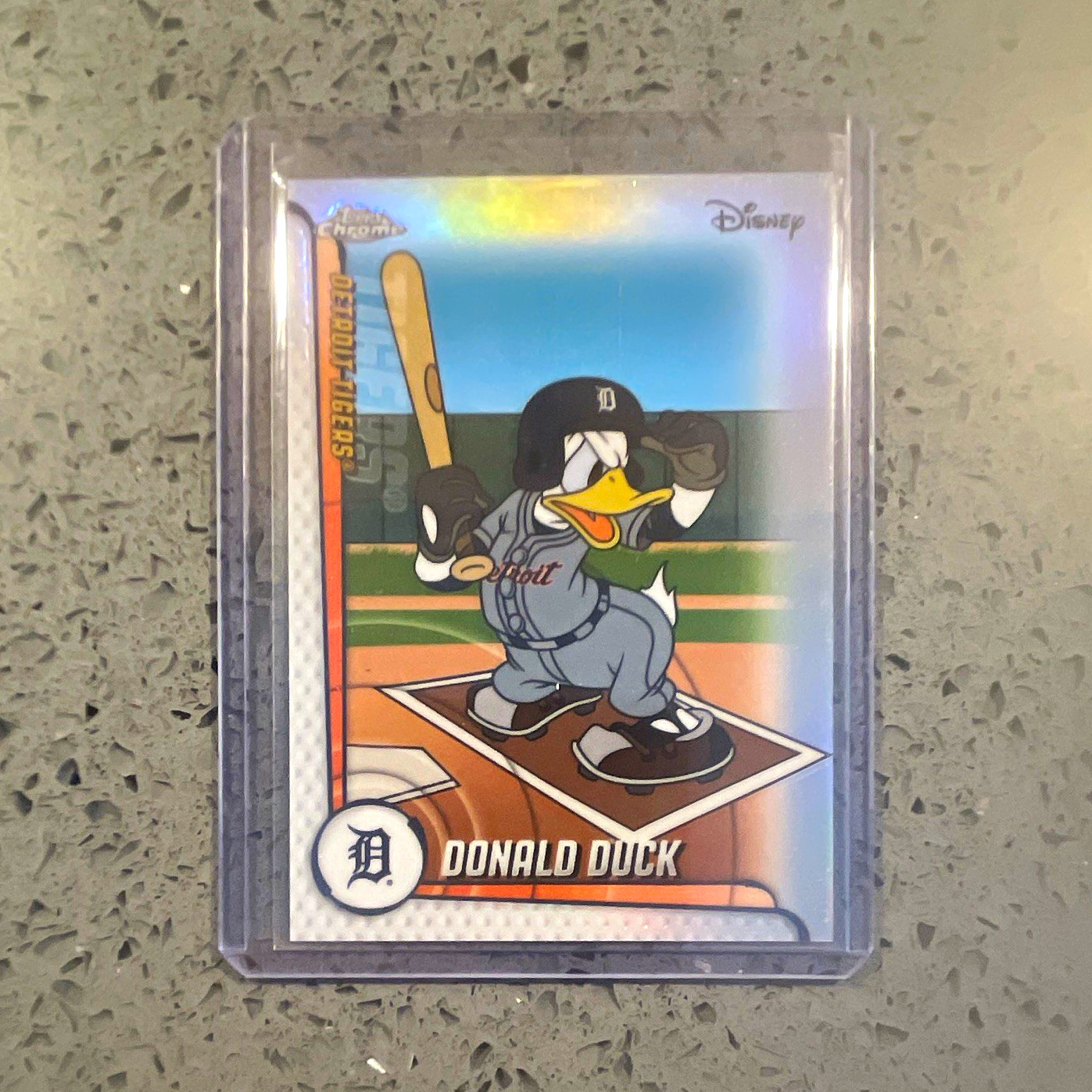 2025 Topps Chrome Update Disney Donald Duck Detroit Tigers MLBA-13 Card