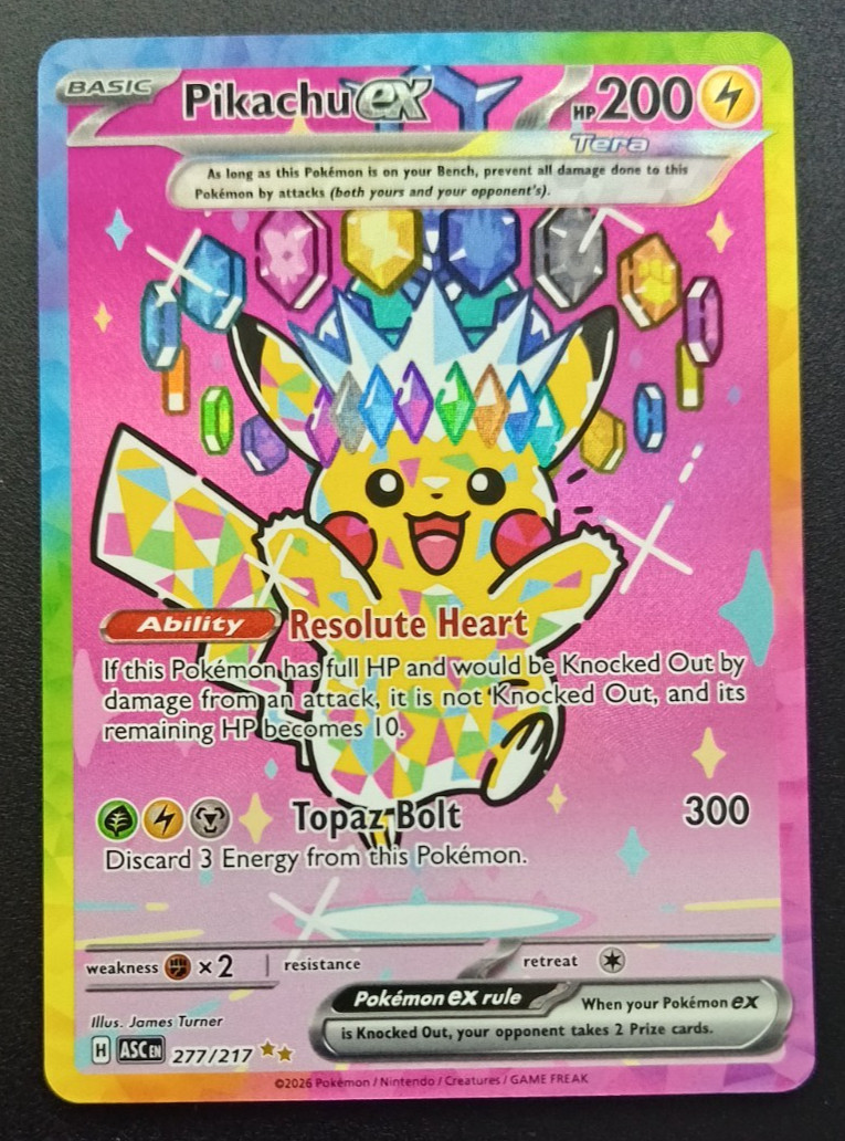 Pokemon TCG: Pikachu ex - Ascended Heroes - 277/217 - Near Mint