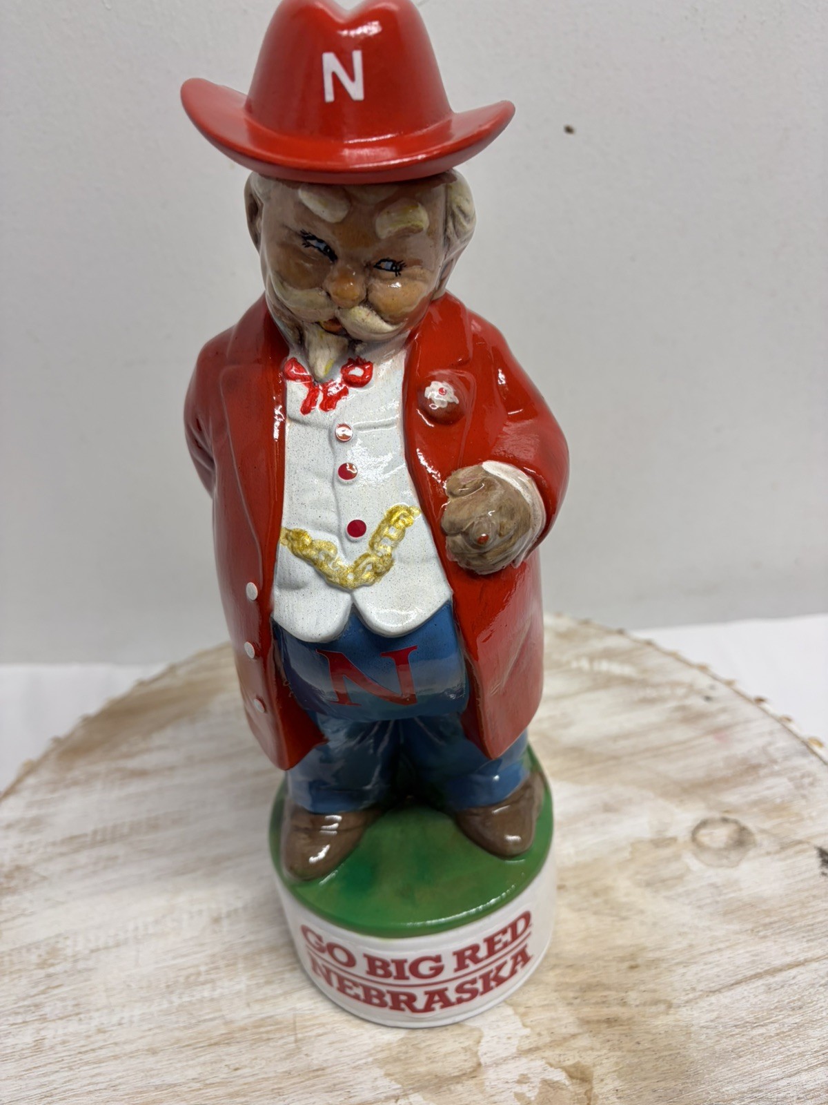 Nebraska Cornhuskers Herbie Husker’s Dad “Howie” Decanter