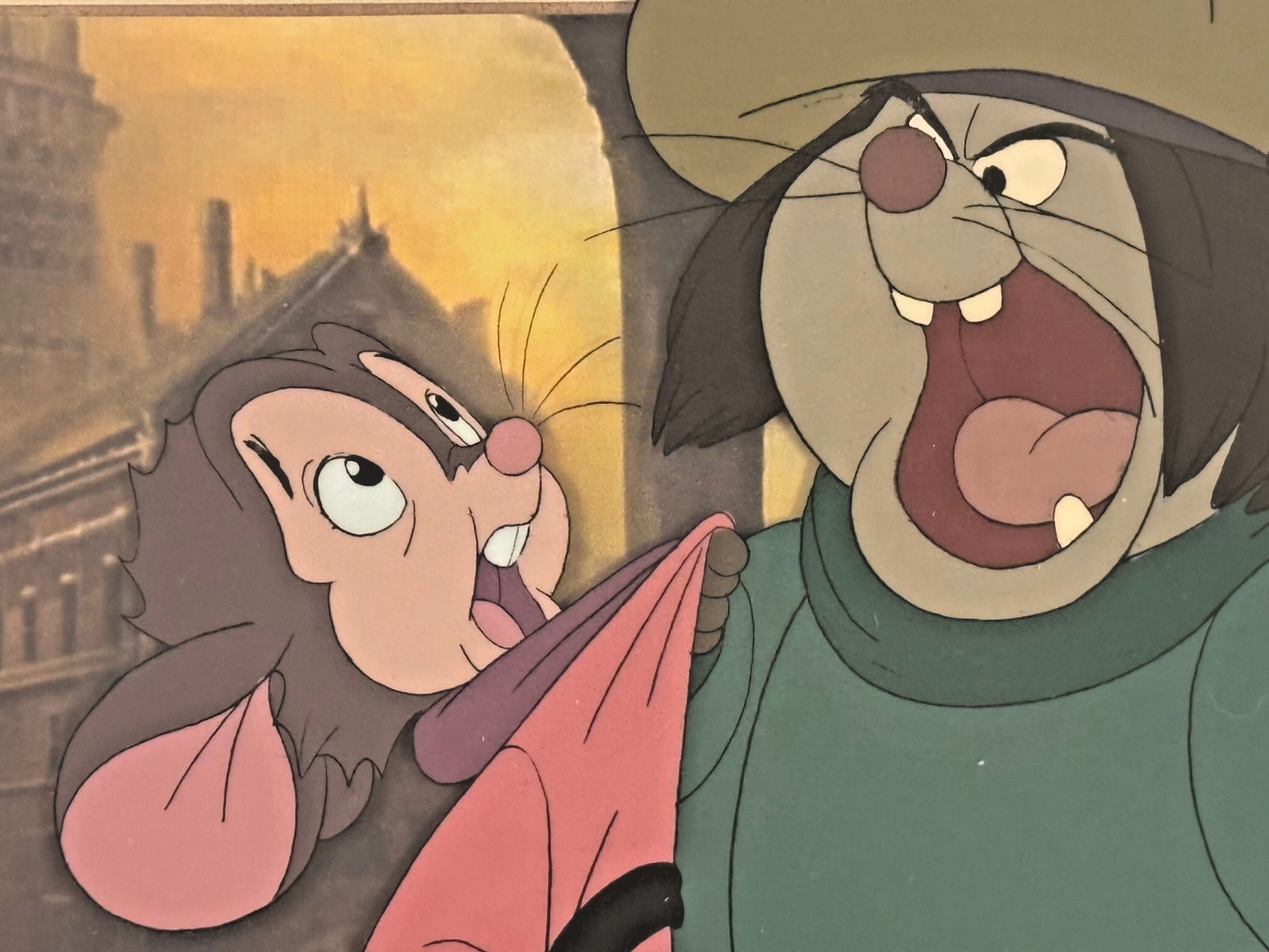 AN AMERICAN TAIL Animation Cel Production Art Don Bluth Movie Feivel - FRAMED