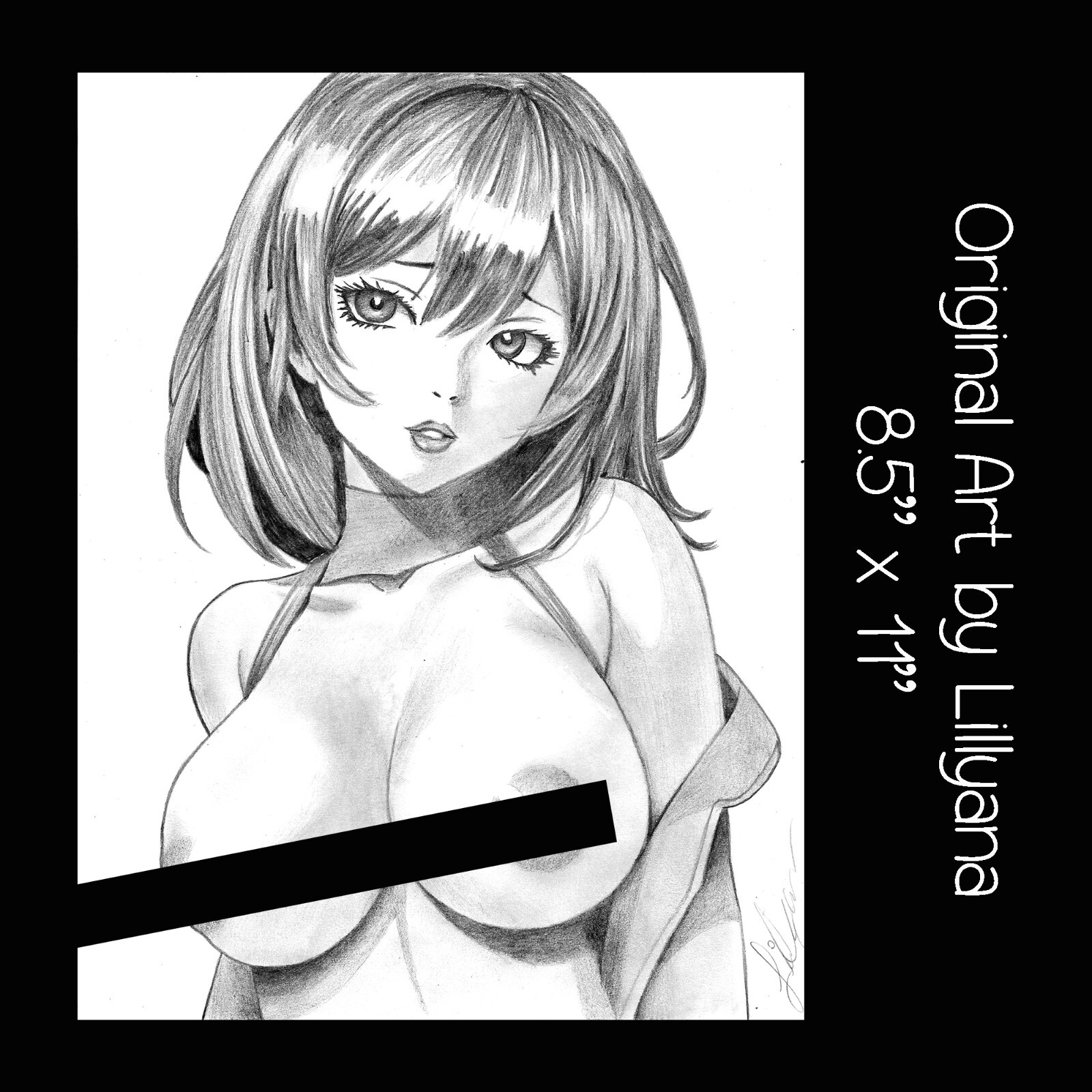 Sexy Anime Ecchi Manga Pinup Girl Art Comic Sketch Drawing Signed OFFICIAL PRINT