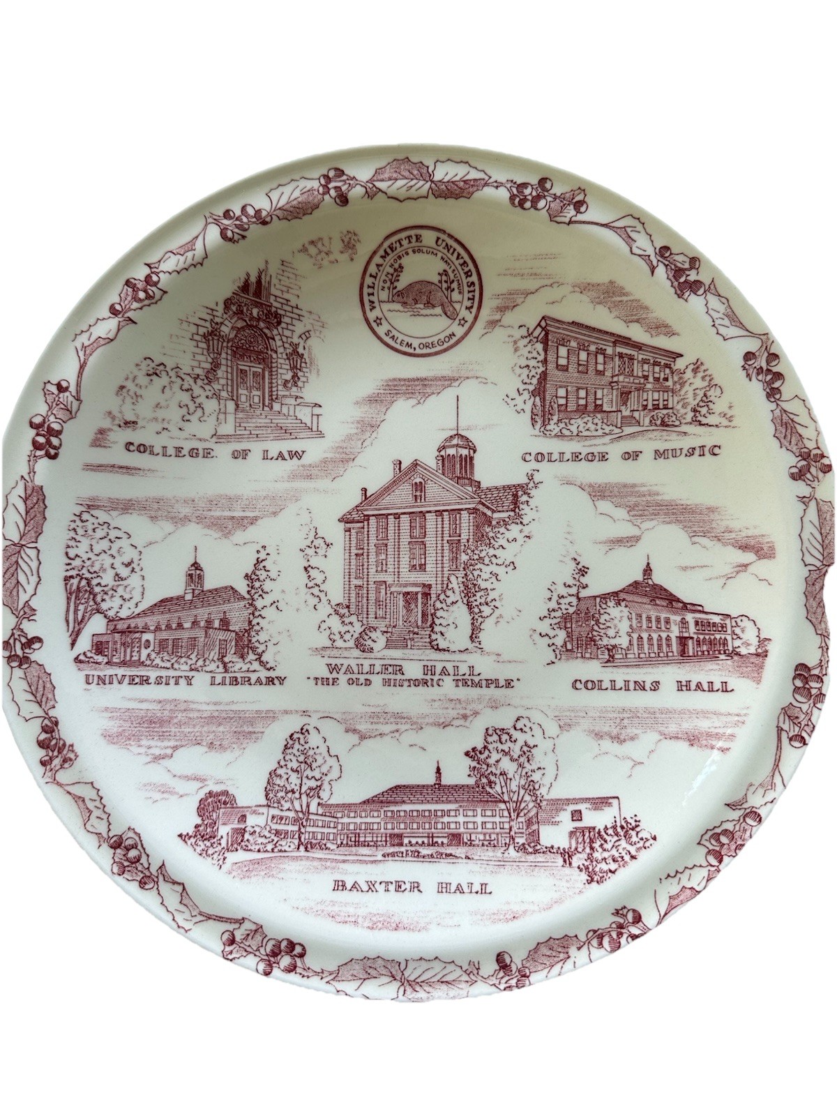 Willamette University Commerative Plate