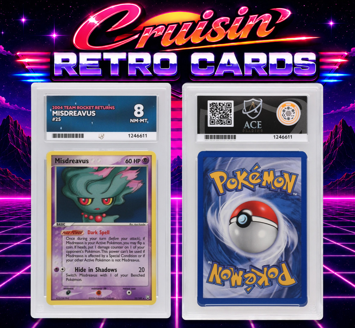 Misdreavus 25/109 EX Team Rocket Returns Non Holo Rare Pokemon Card ACE 8 NM-MT