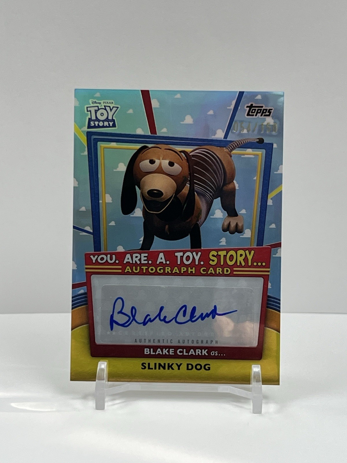 Topps 2025 Toy Story 30 Years YRT-BC Slinky Dog Blake Clark Auto /150