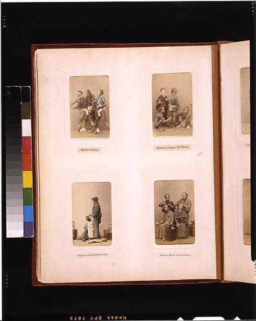 Photo:Japan 1860s Tattooed Bettoes Horse Grooms Hairdressing Beato