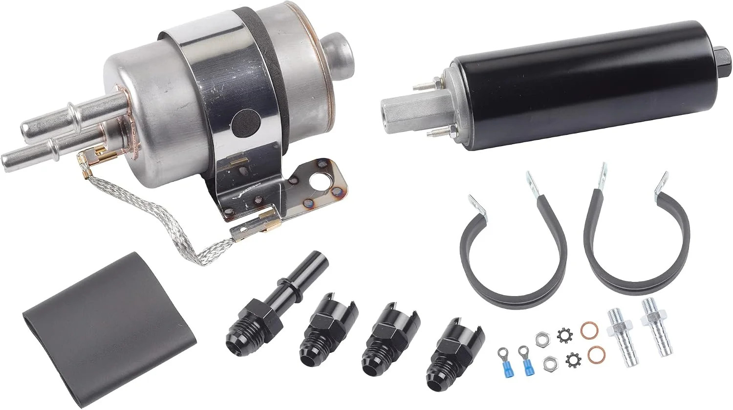 Dasbecan GSL392 255LPH Inline Fuel Pump & 58PSI Fuel Filter Regulator Kit | for
