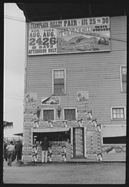 Essex Junction Vermont 1940s Champlain Valley Fair Lynching Sign Carnival Booth