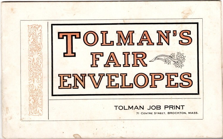 Antique Illustrated Tolman's Fair Envelopes Catalog, advertising, Early 1900's