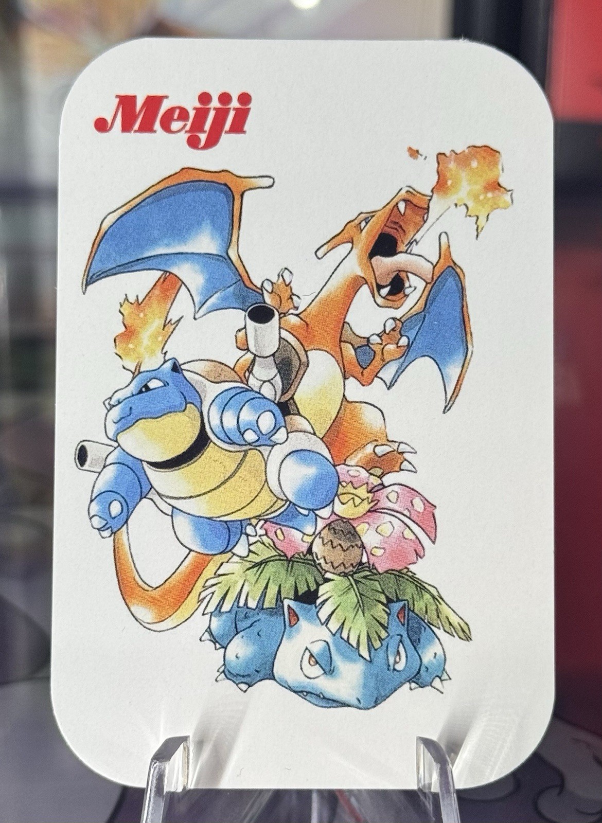 Meiji Pokémon 1998 Japanese Trading Card Charizard Blastoise Venusaur Nintendo 
