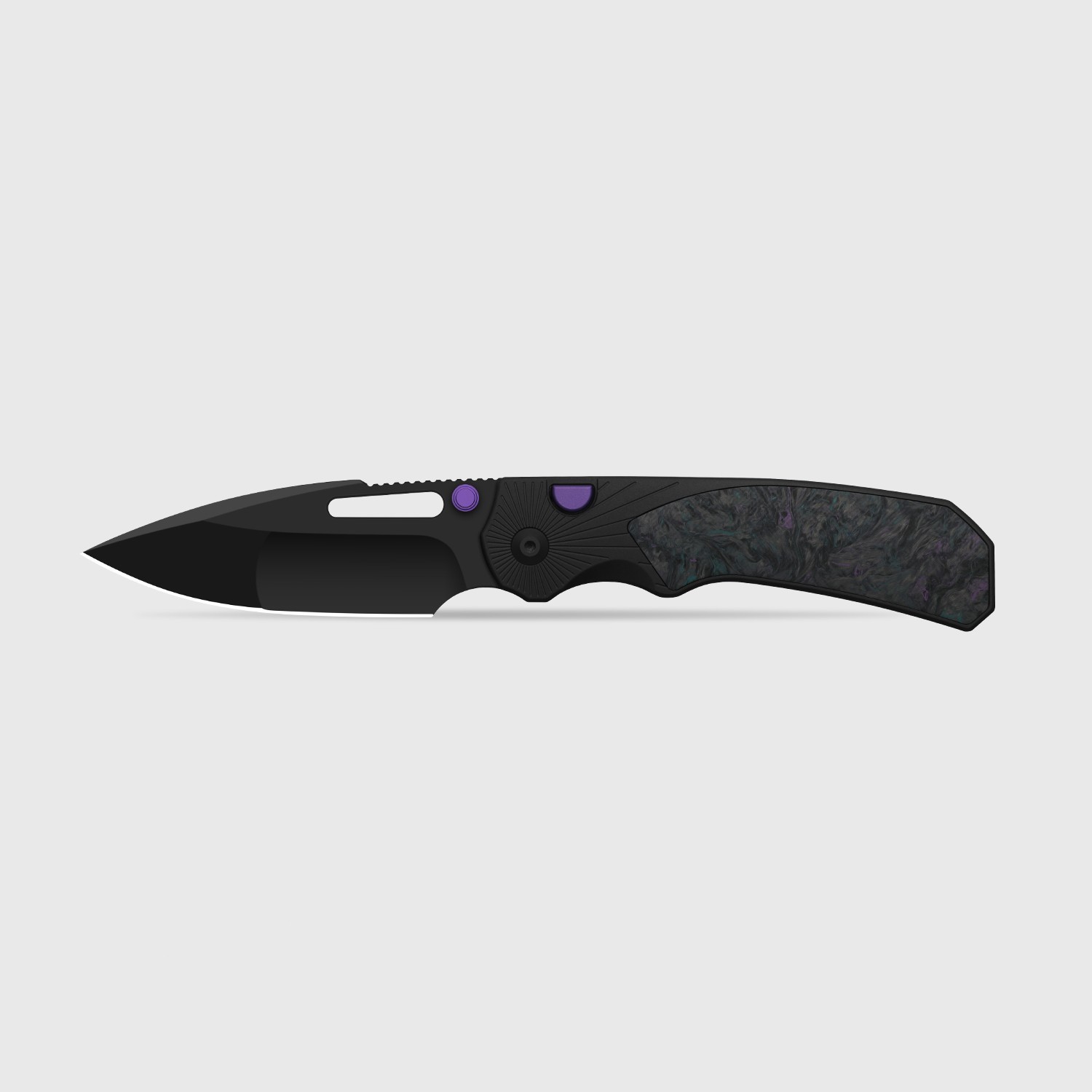Kizer Durandal  Folding  Knife S35VN Blade Aluminum&FatCarbon Black-Dark Matter