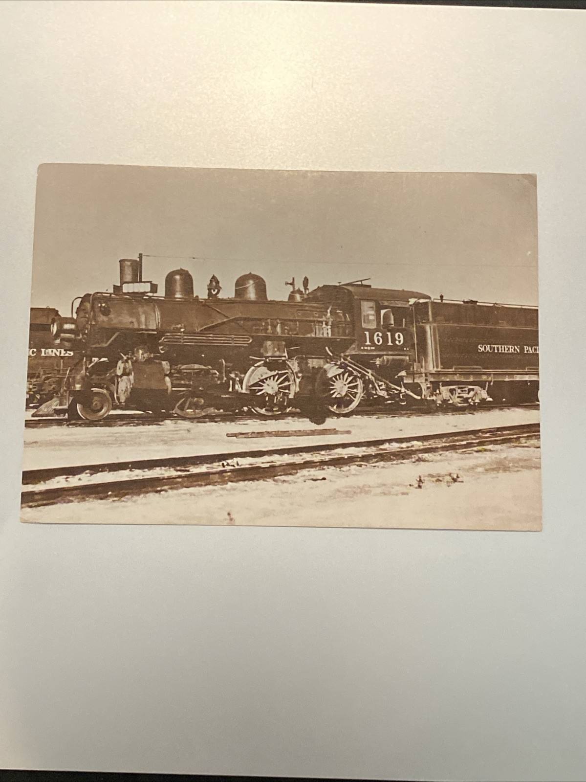 Vintage Postcard Southern Pacific Railroad Steam Mogul Locomotive #1619
