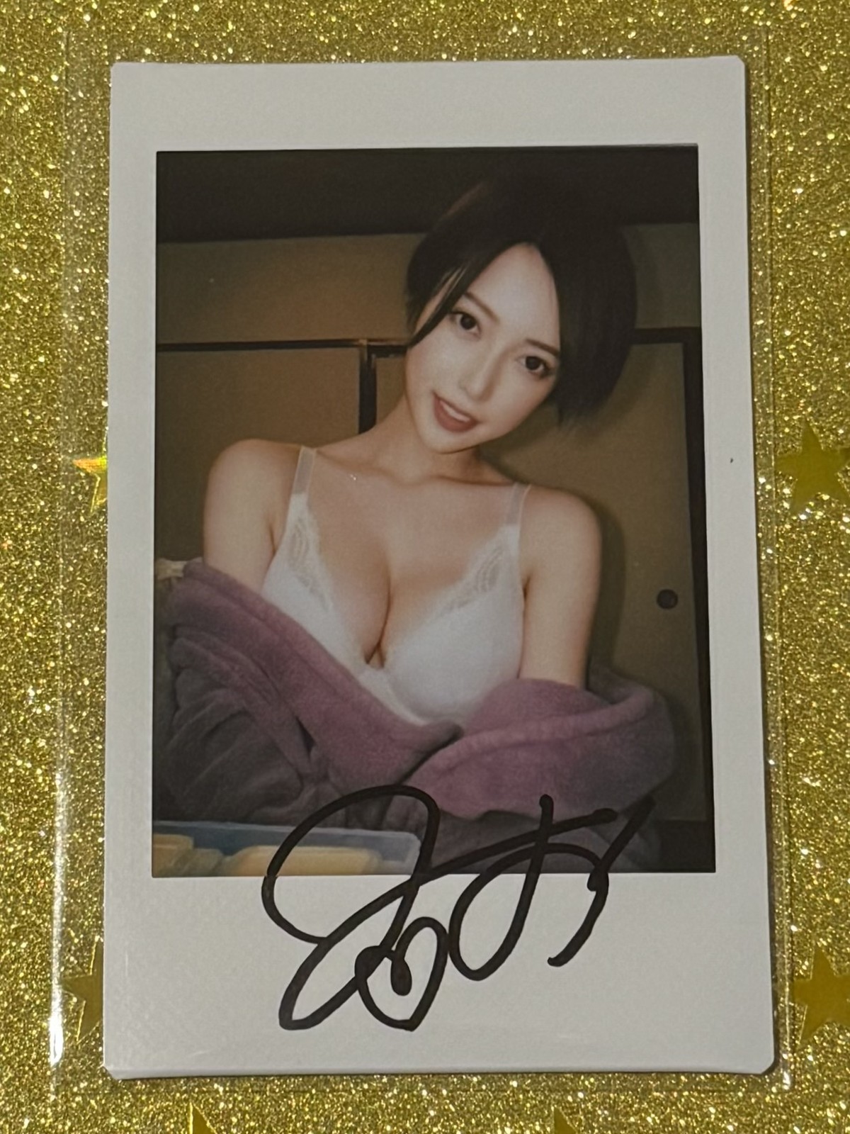 Mio Kimijima Autograph Cheki Photo Limited Asian
