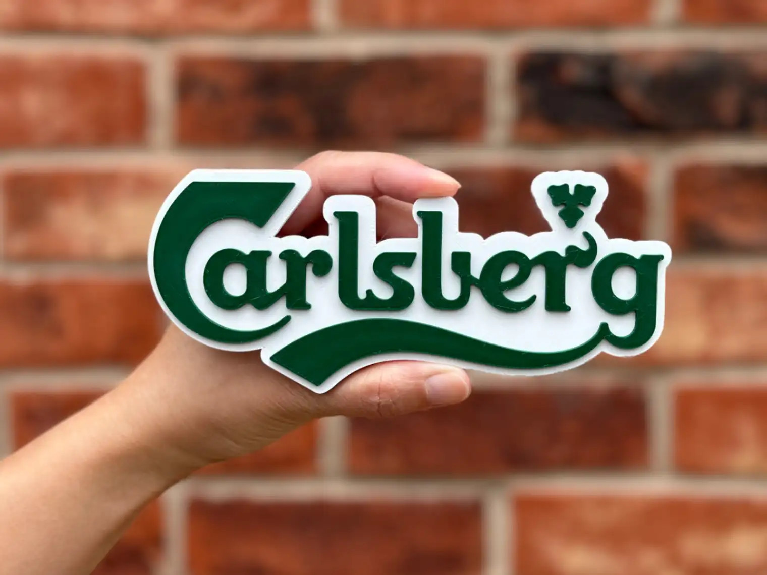 Carlsberg Beer Logo Sign 3D Raised Lettering Man Cave Bar Decor Wall Art Plaque