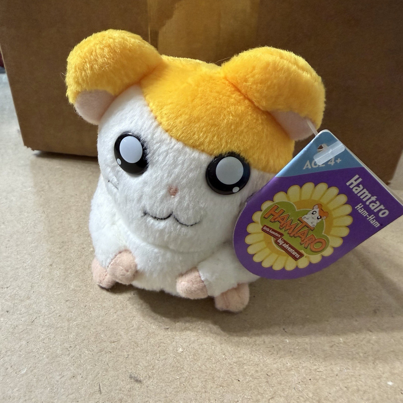 Vintage 2002 Anime Hamtaro Ham-Ham Plush Toy Hasbro with Tags 3.5\