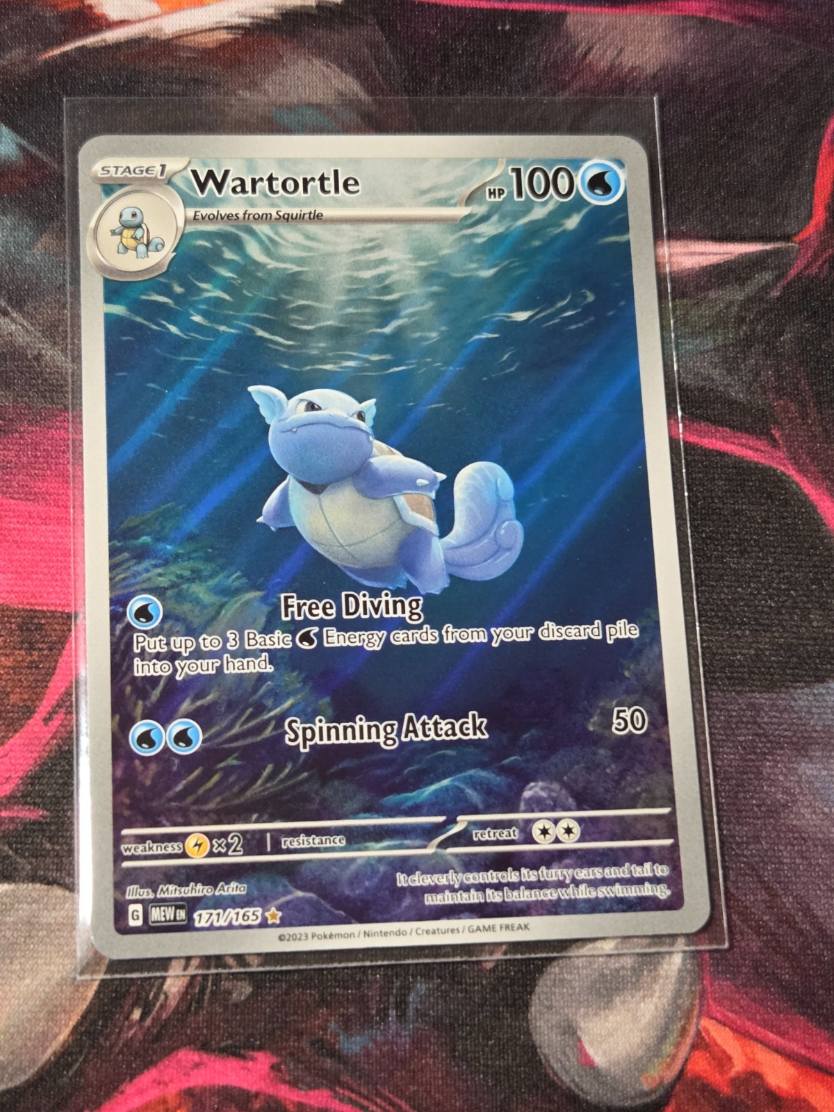 Pokémon TCG Wartortle 171/165 SV Scarlet & Violet 151 IR Holo Full Art EN 2023