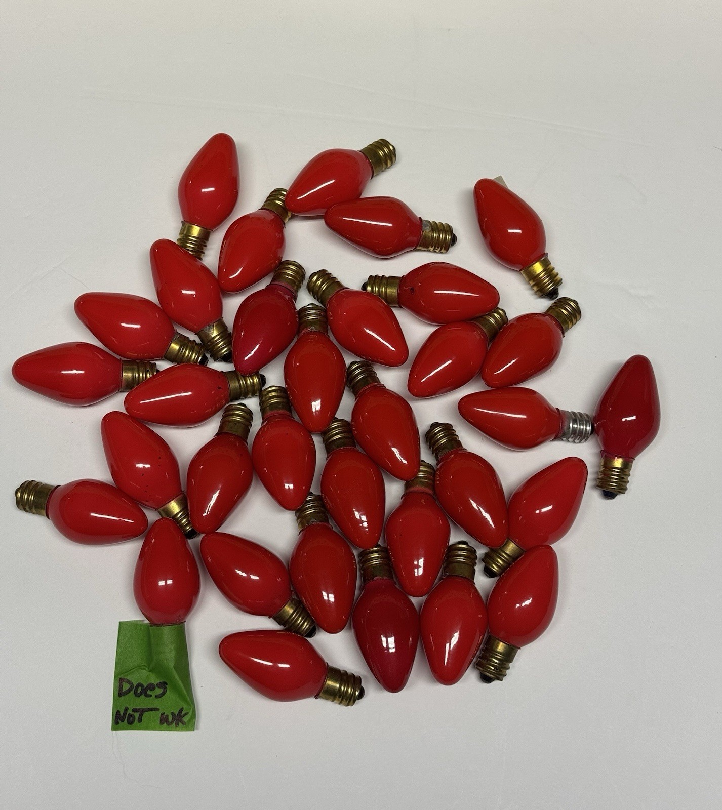 Vintage Red Christmas Light Bulbs Lot of 33