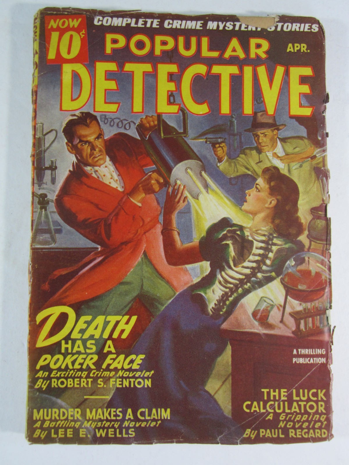 Popular Detective Pulp April 1946  GD/VG Classic Sci-Fi / Horror Cover cover