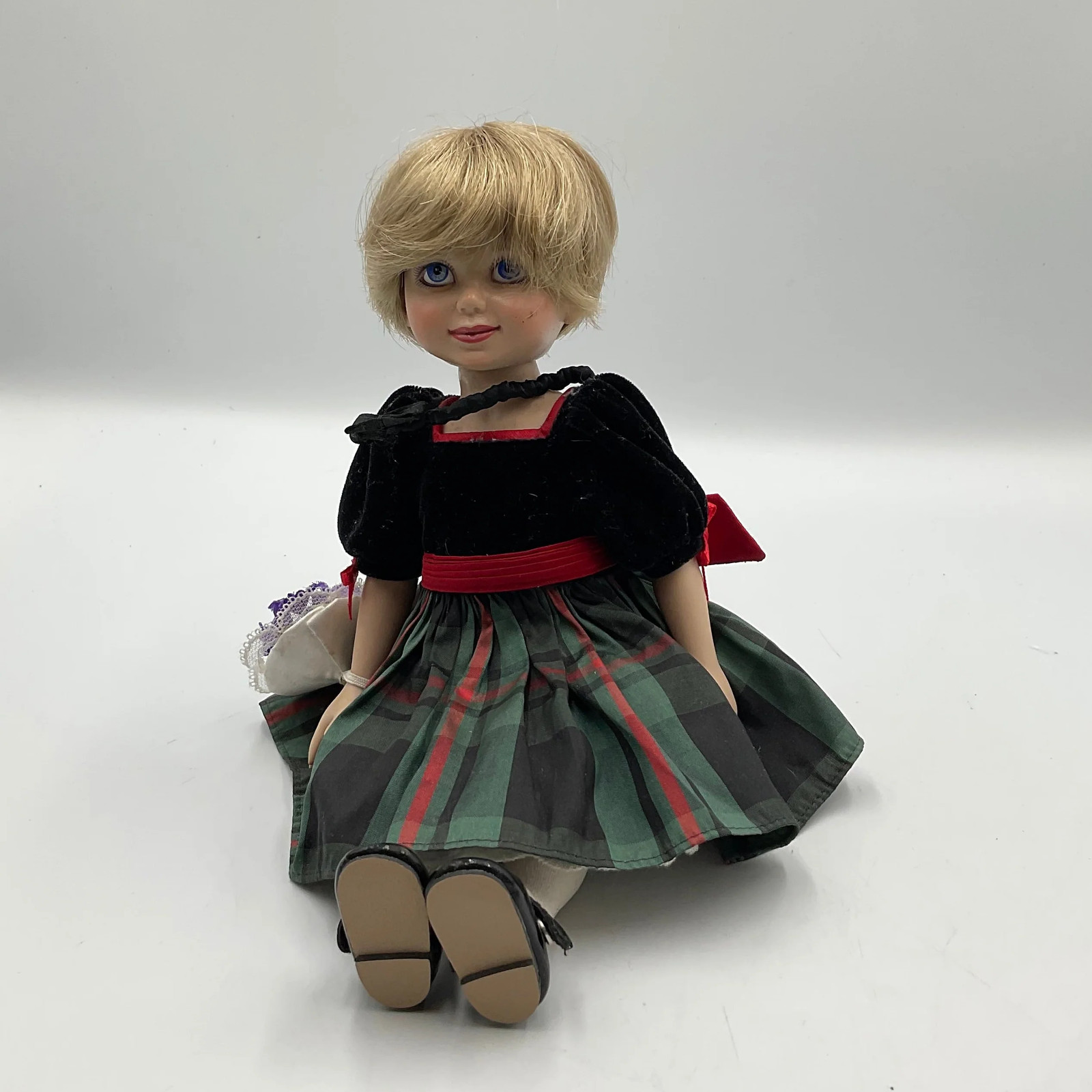 Franklin Mint Little lady Diana Royal Portrait Doll w/ Stand COA booklet/papers