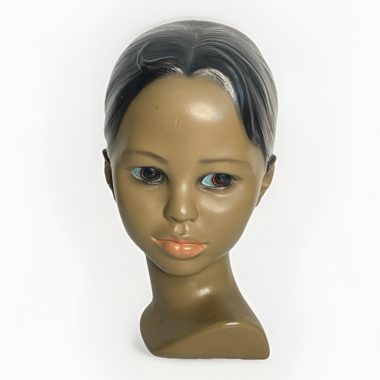 VTG Mid Century Chalkware Polynesian girl head bust statue figurine MCM Marwal?