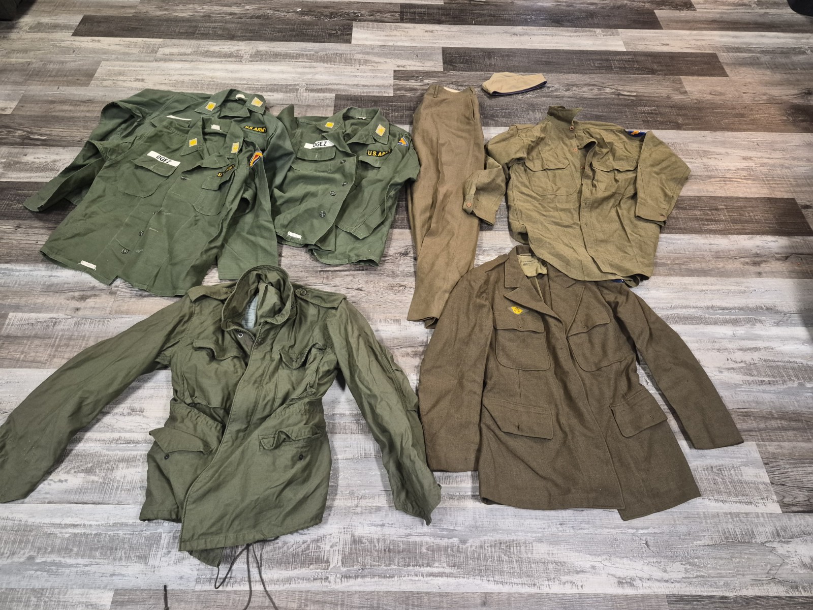 Vintage US Army Vietnam war era cloths  lot of 8 pieces