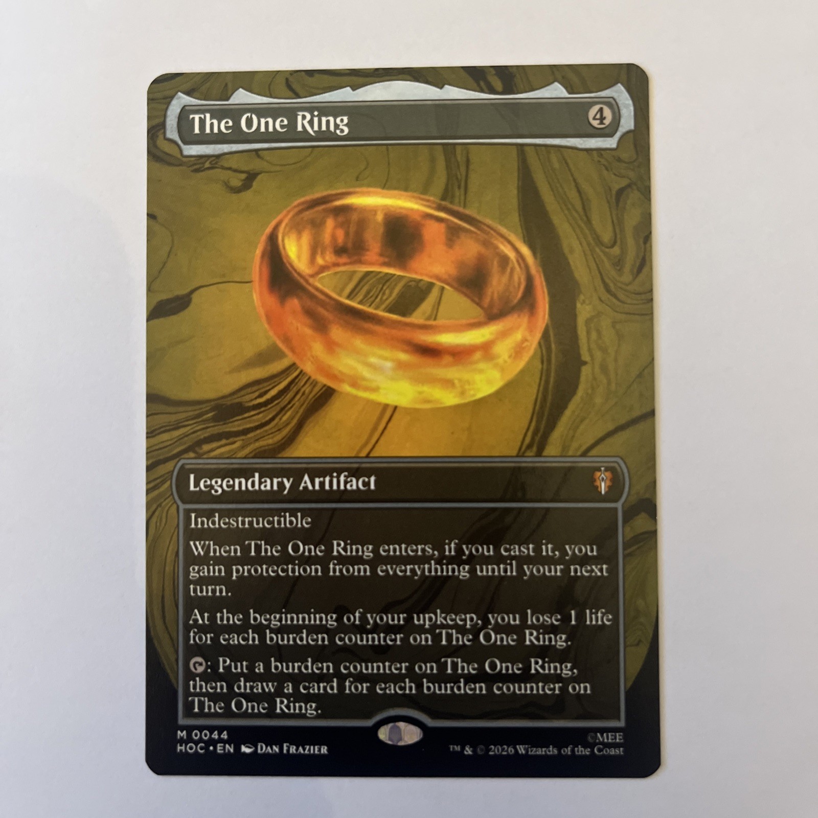 The One Ring M 0044 Borderless (Non-Foil) The Hobbit MTG