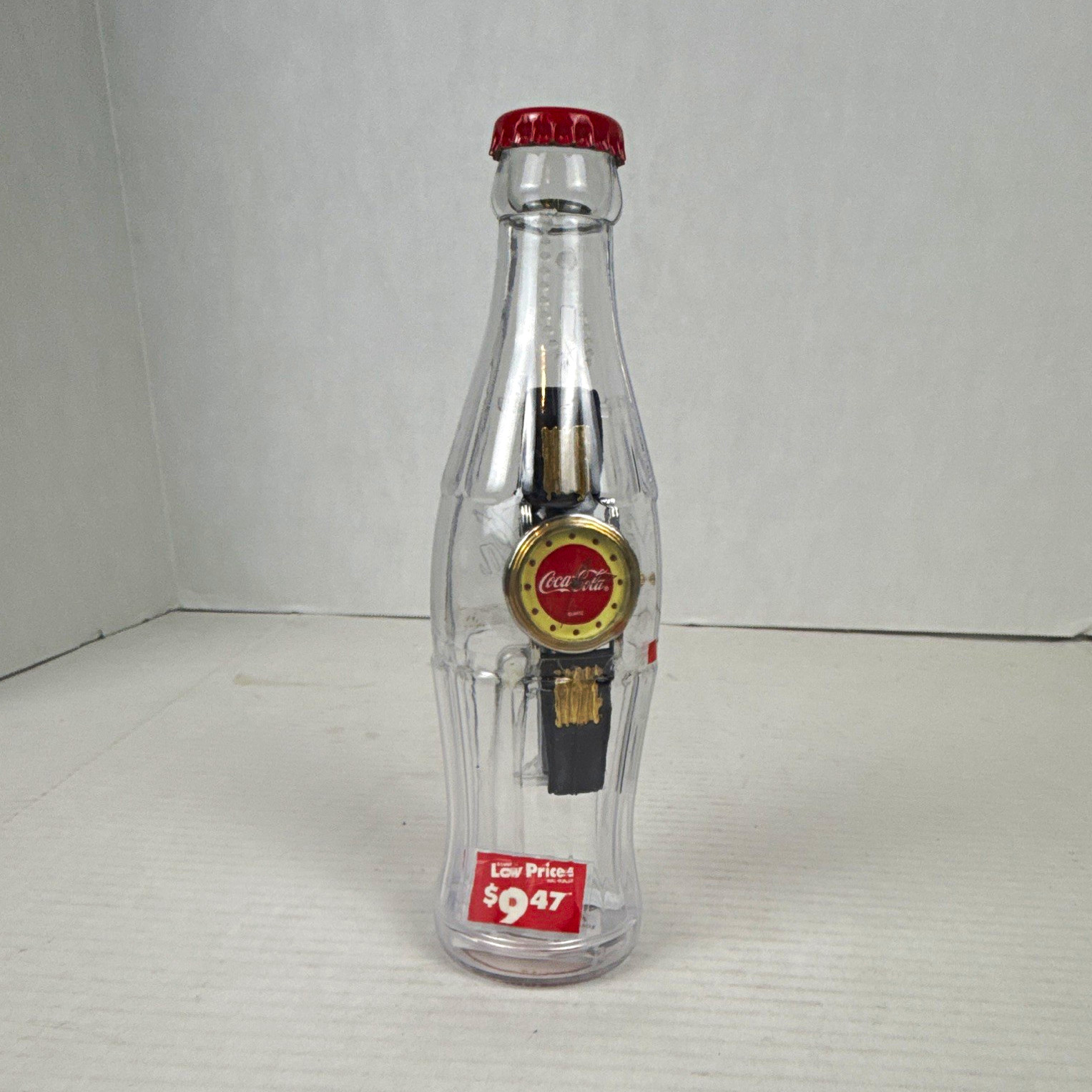 Vintage Coca Cola Watch in Bottle Case Quartz Wristwatch Original Display