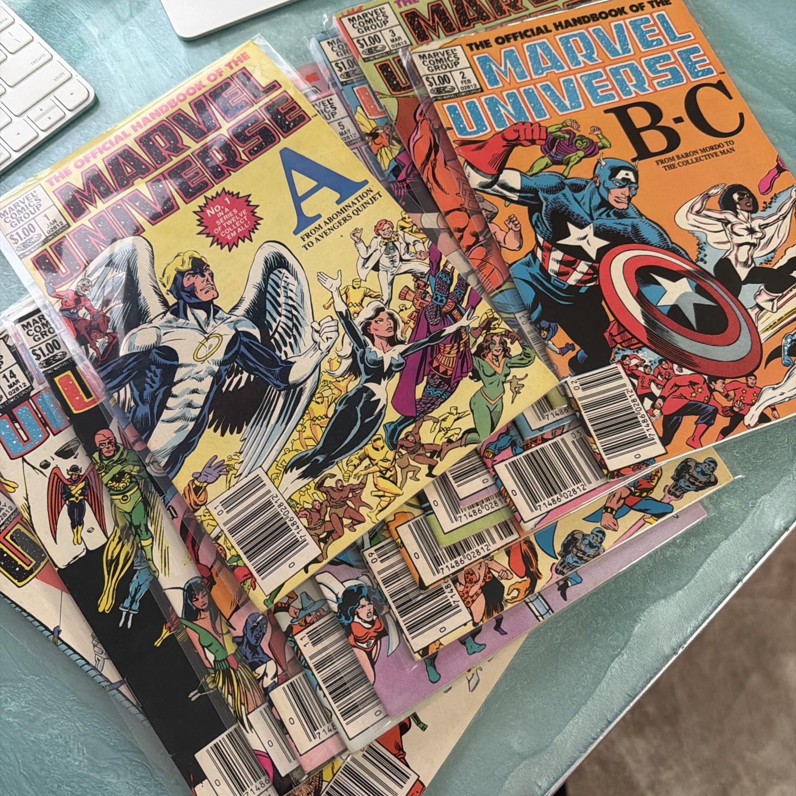 The Official Handbook of the Marvel Universe #1-15 ALL NEWSSTAND VARIANTS NM