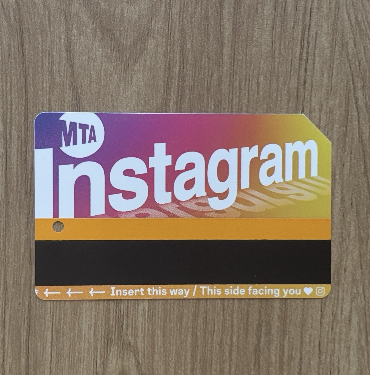 Collectible NYC MetroCard INSTAGRAM - Overheard overheardnewyork - Design #3