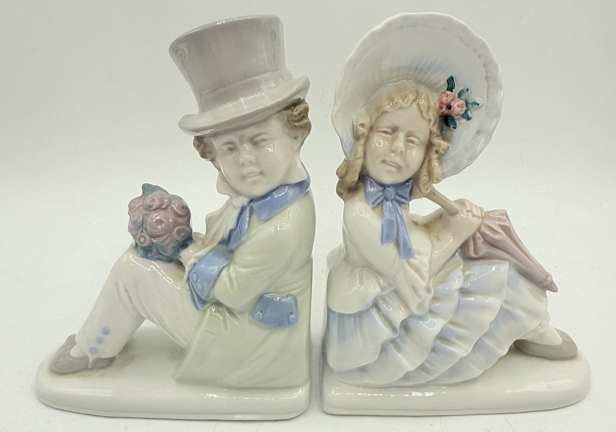 Vtg GRAFENTHAL Germany Porcelain Courting Couple Figurines Pair Soviet Occupied