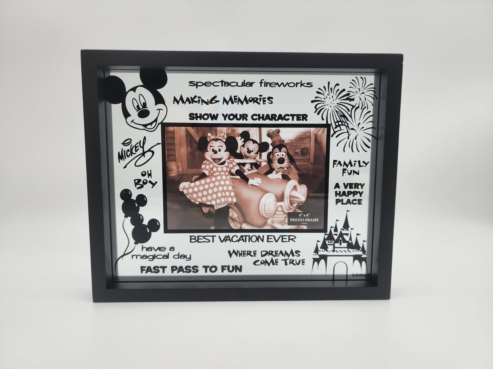 Disney Parks Best Vacation Ever Quotes Black Clear  4\