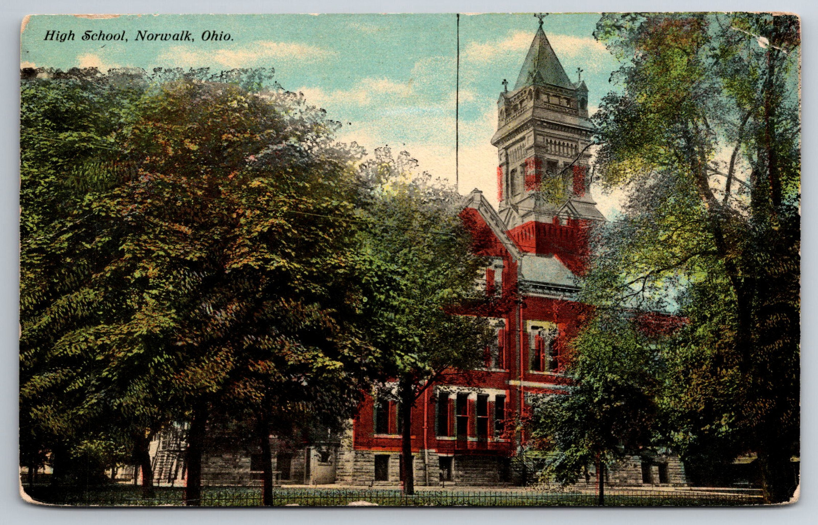 Vintage Postcard OH Norwalk High School Divided Back ~7972