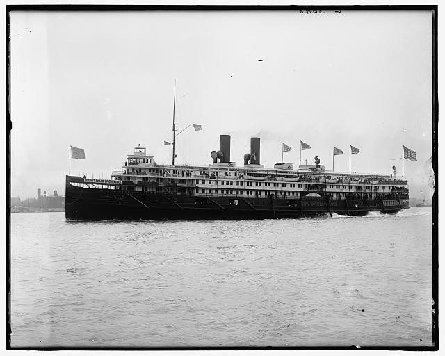 Detroit Board,Commerce excursion,City,Cleveland,steamers,boats,ships,1905