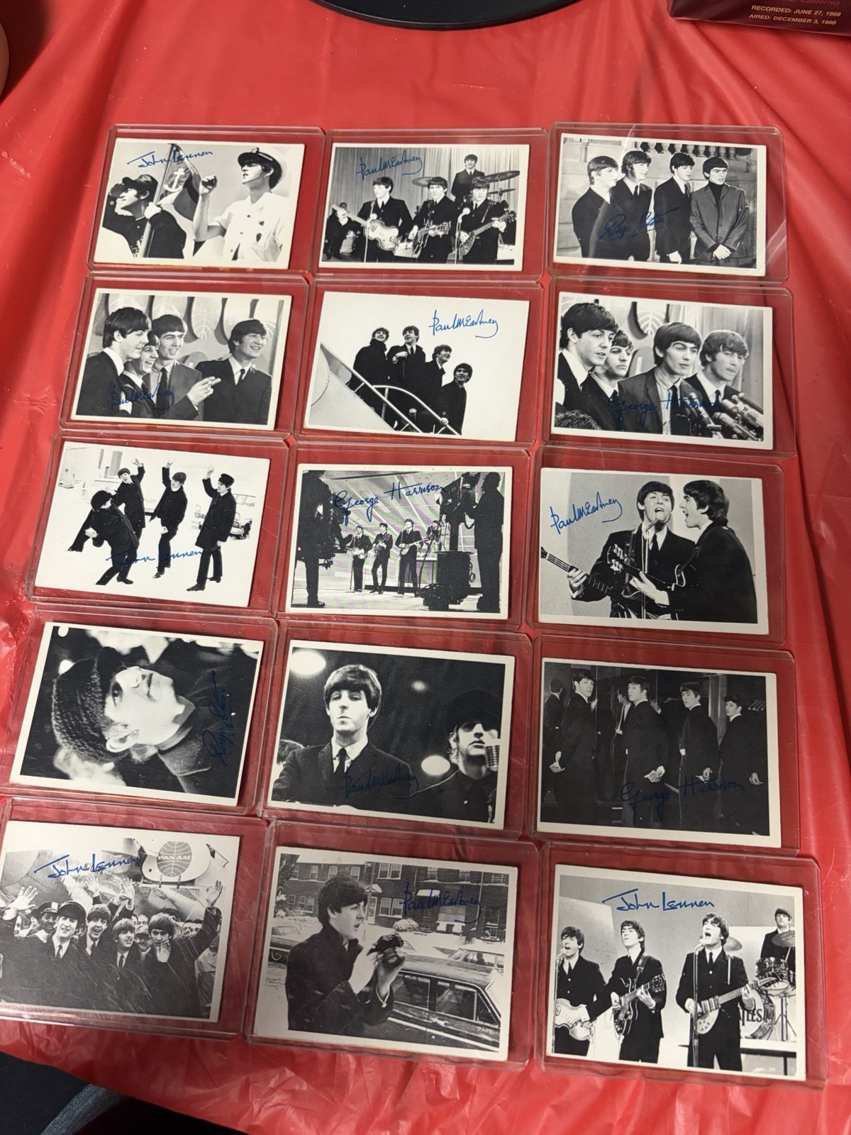 1964 Topps The Beatles Series 2 Black-and-White trading cards #61 To #75