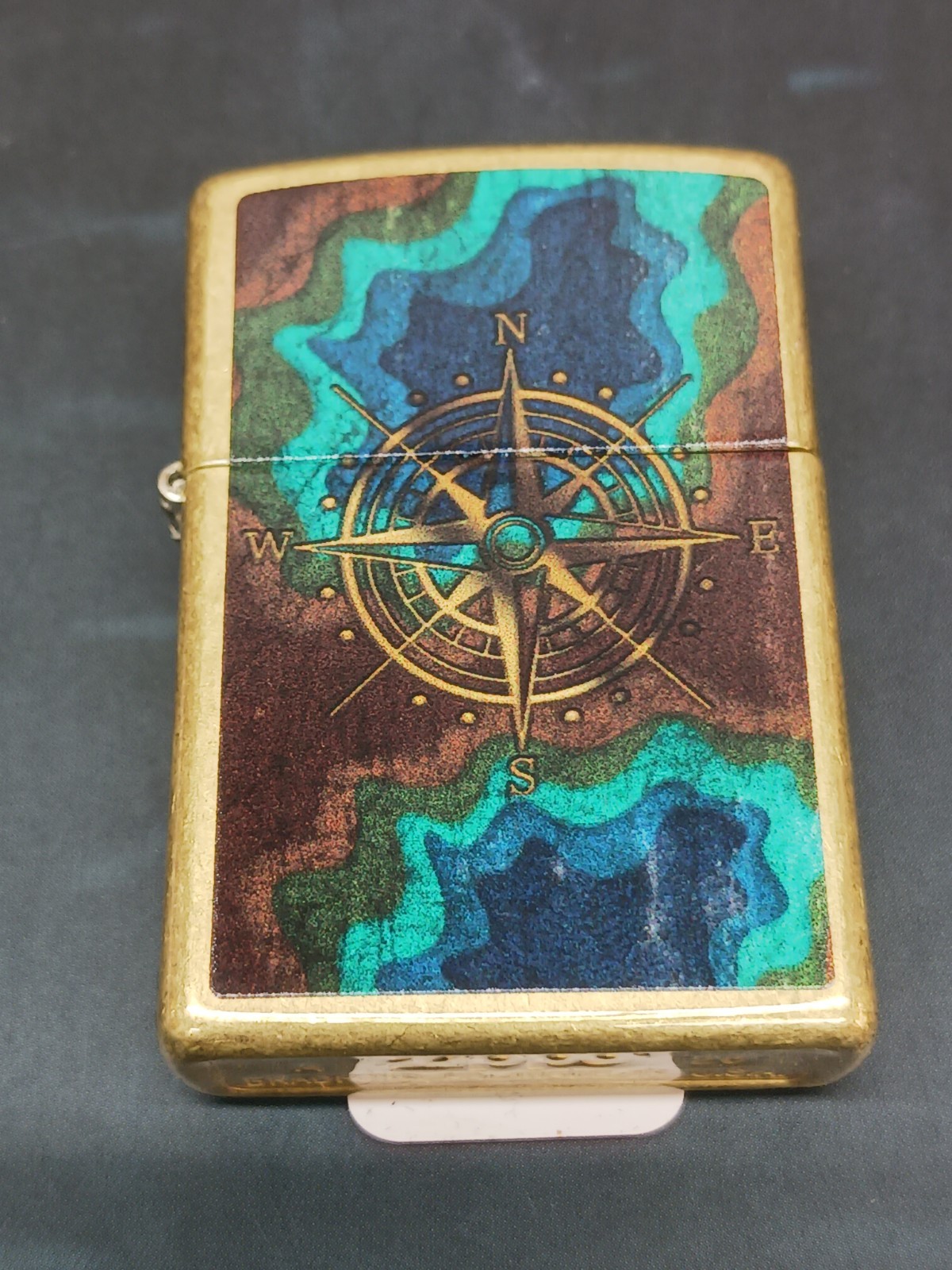 Zippo Compass Street Brass Color Image 47190