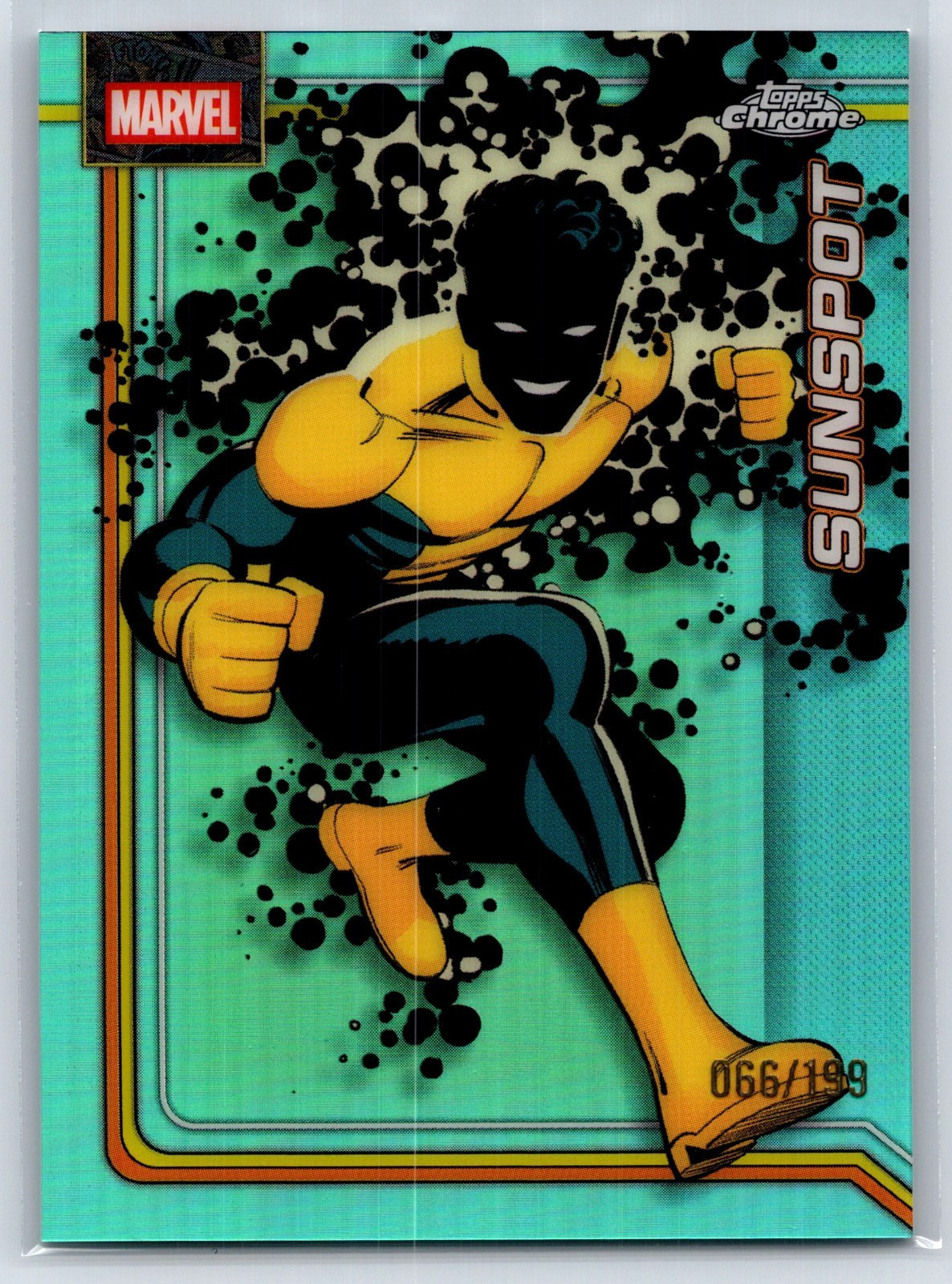 Sunspot 2026 Topps Chrome Marvel #172 Aqua Refractor #D 066/199