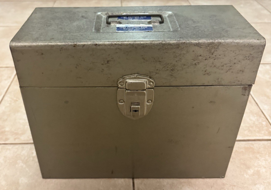 Vintage 1960s Cobb Exchange Bank Box Marietta GA Tunnel Heist True Crime History