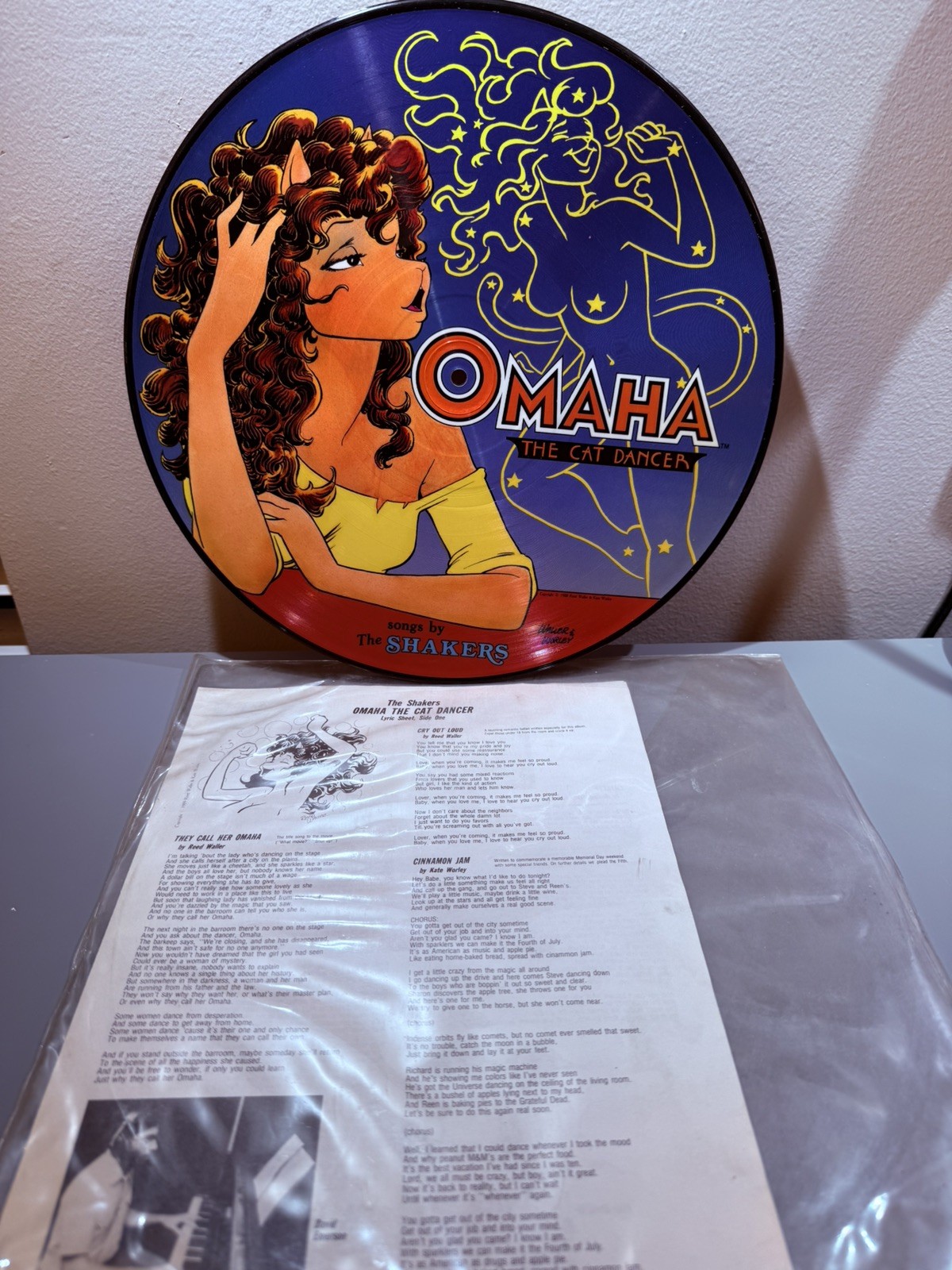 The Shakers - Omaha The Cat Dancer 1 LP Vinyl Picture Disc 1988 Kitchen Sink