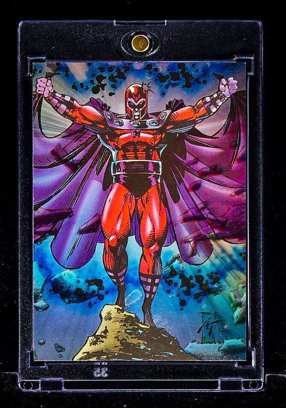 Magneto RARE VINTAGE HOLO REFRACTOR COMIC ART CARD X-Men Marvel SkyBox