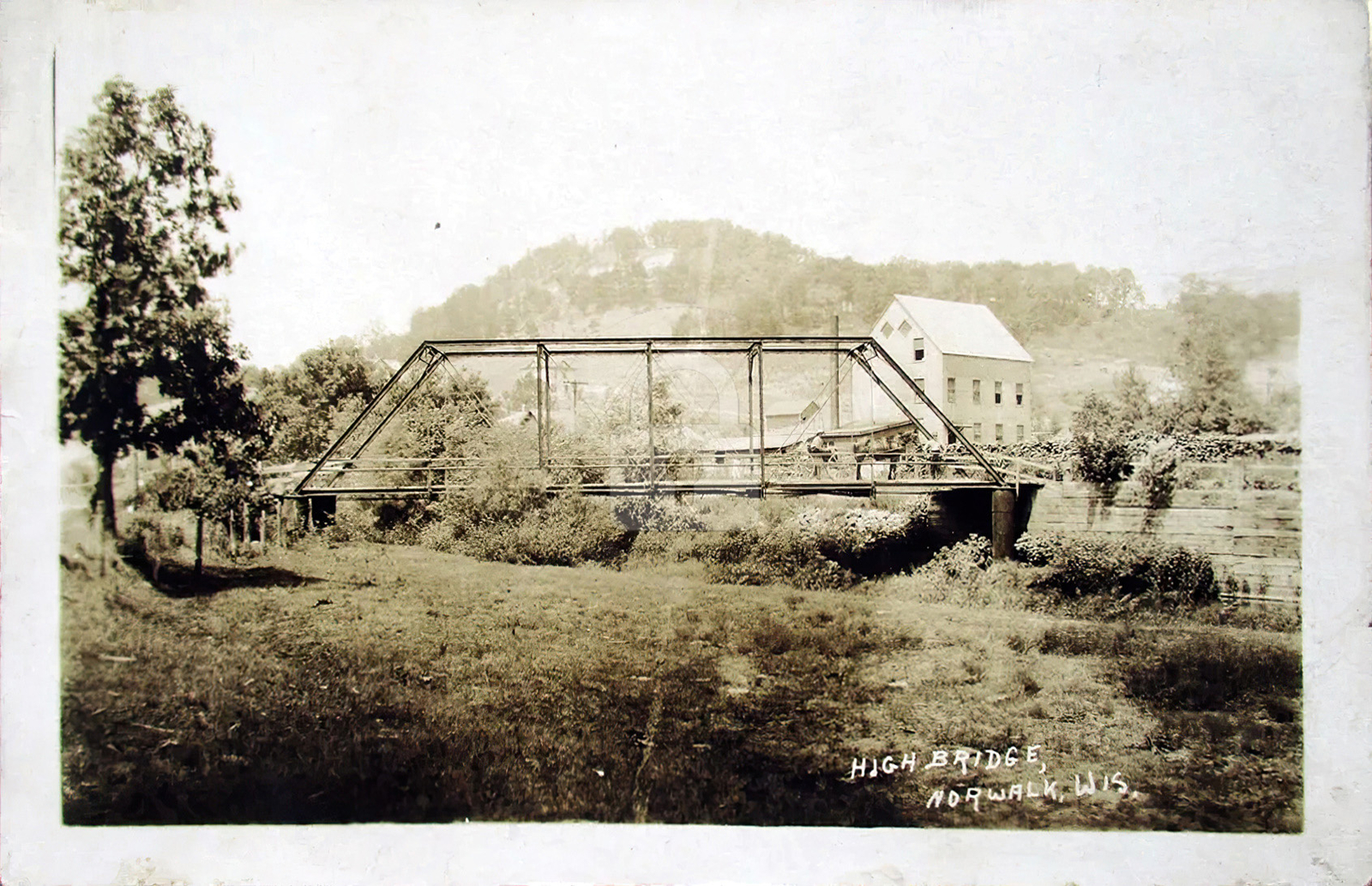 Norwalk, Wisconsin. High Bridge c 1910 RPPC Photo Postcard Copy