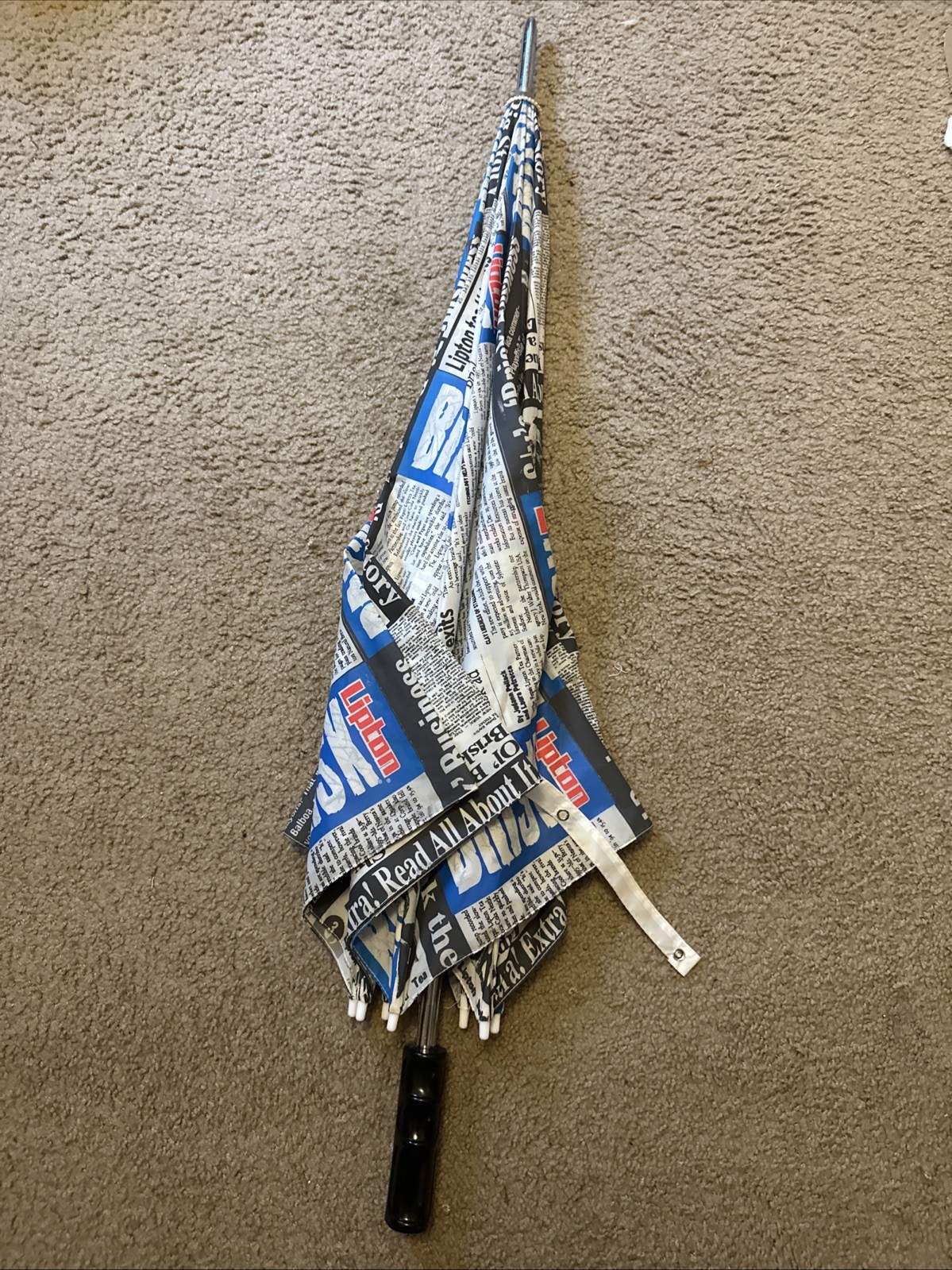 Vintage 90’s Lipton Brisk Umbrella Sylvester Stallone Frank Sinatra
