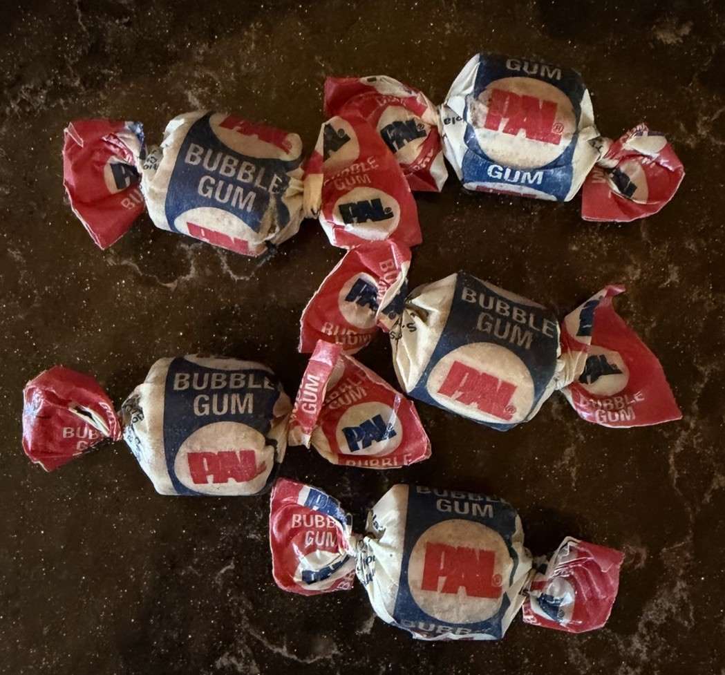 5 Vintage 1970's PAL Bubble Gum Individually Wrapped Single Pieces - UNOPENED