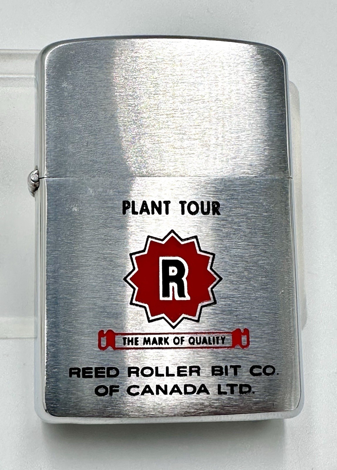 VINTAGE NOS Advertising REED ROLLER BIT 1950’s ZIPPO LIGHTER Niagara Falls Made