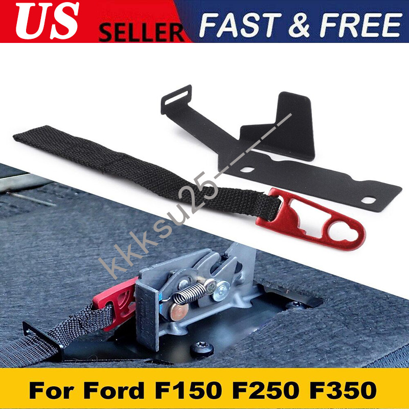 For 2009-2022 Ford F150 F250 F350 Rear Seat Quick Latch Release Kit Black Strap