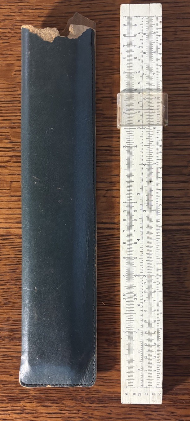 Vintage K&E N4058W Beginner’s Slide Rule 10” Keuffel Esser USA Case
