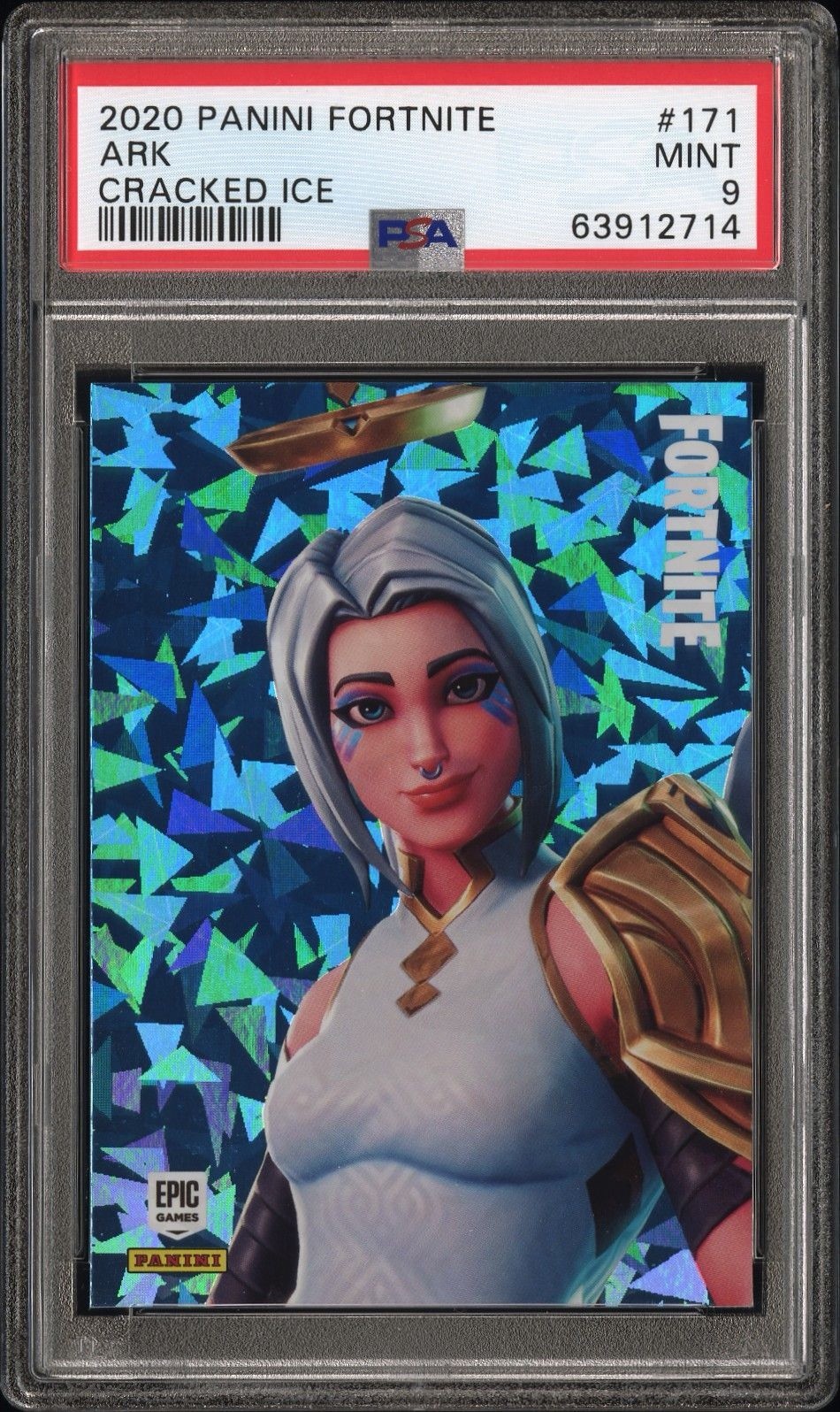 2020 Panini Fortnite Ark Cracked Ice #171  PSA 9 USA PRINT