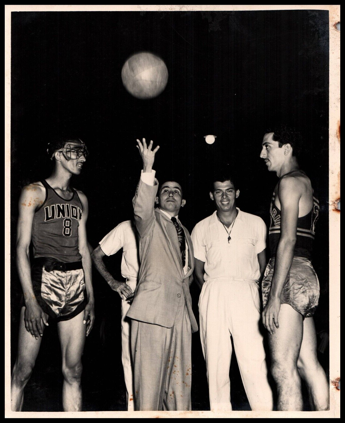 CUBA CUBAN BASKETBALL UNION PORTRAIT 1950s NEWTON ESTAPE ORIG PHOTO 400